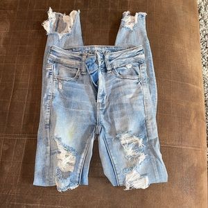 american eagle distressed skinny jeans